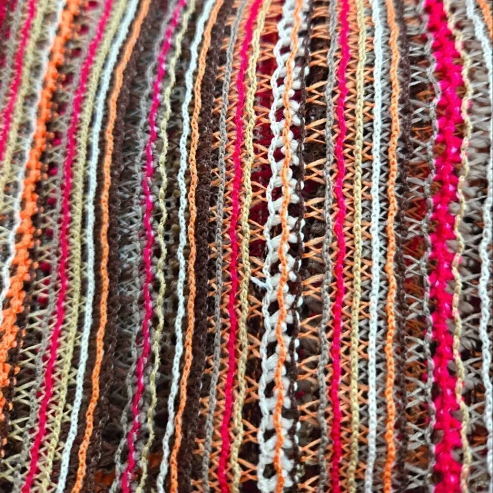 EC MAURICES STRIPED MULTICOLOR KNIT KIMONO SZ.XS